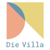 Logo von Die Villa e.V.: Blaue Schrift auf weißem Hintergrund mit einem bunten Logo, das den Namen in klarer und moderner Schriftart zeigt.